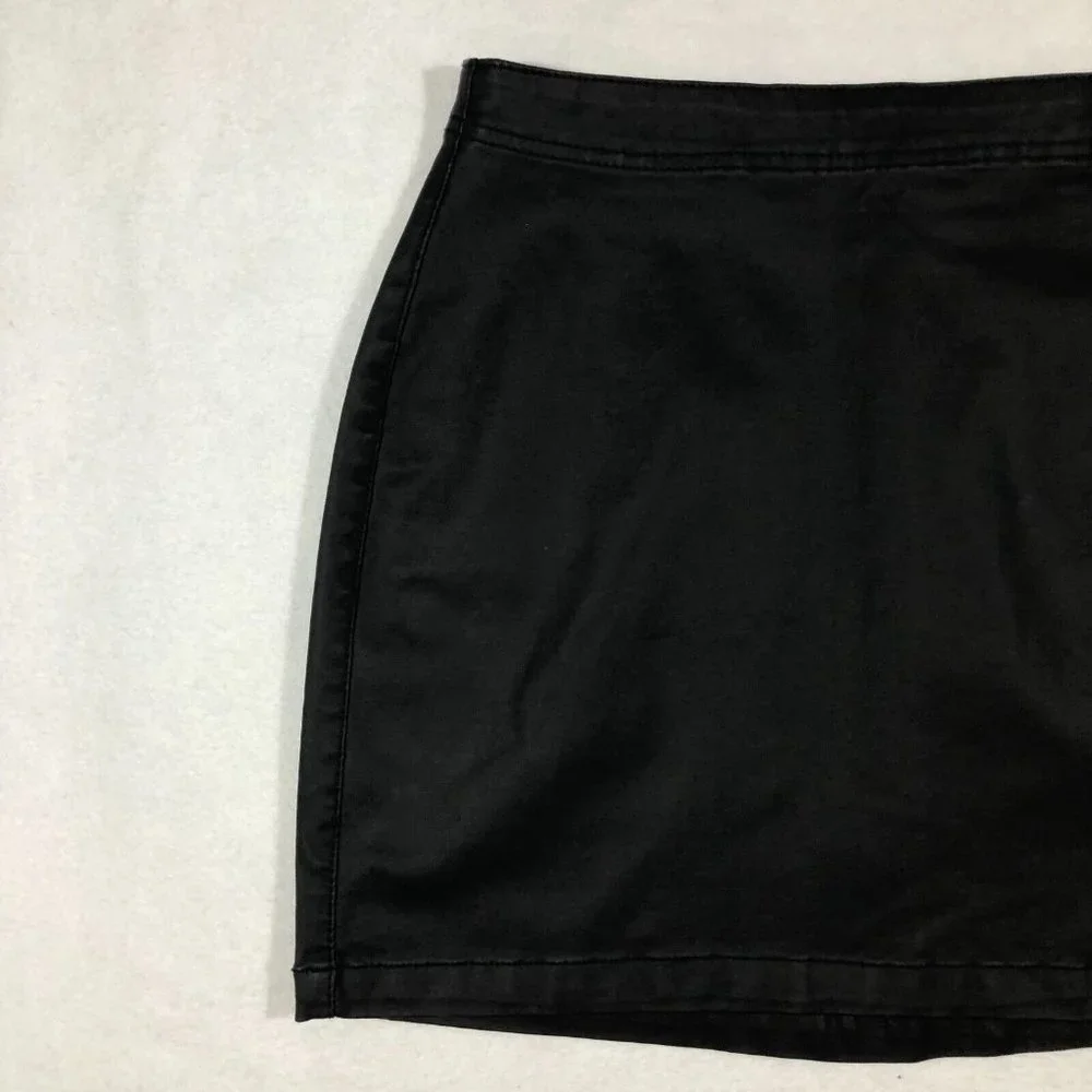 NEW Indigo Rising Womens Medium Black Side Slit Coated Skirt NWT $48 Francesca’s - Picture 2 of 10
